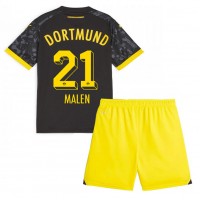 Dres Borussia Dortmund Donyell Malen #21 Gostujuci za djecu 2023-24 Kratak Rukav (+ kratke hlače)